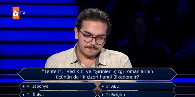 'Tenten', ve 'Şirinler' çizgi romanlarının üçünün de ilk çizeri hangi ülkedendir?