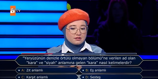'Kara' sözcüğü eşseslisi nedir?