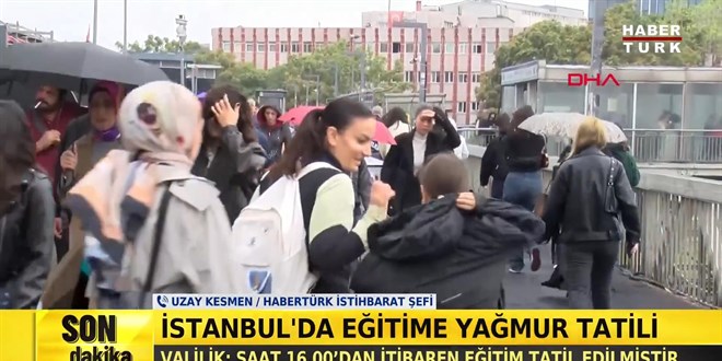 İstanbul'da eğitime yağmur tatili