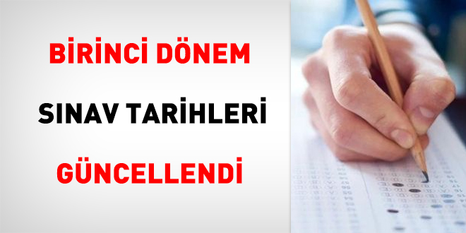 Okullarda ilk d�nem birinci s�nav tarihleri ertelendi