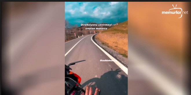 Motorcu, direksiyonu k�rmay� unutunca dereye u�tu