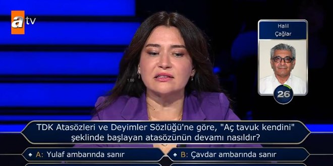 'A� tavuk kendini..' �eklinde ba�layan atas�z�n�n devam� nas�ld�r?