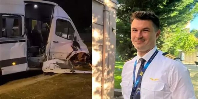 U�u� ekibini ta��yan servis ile otomobil �arp��t�: Kaptan pilot �ld�