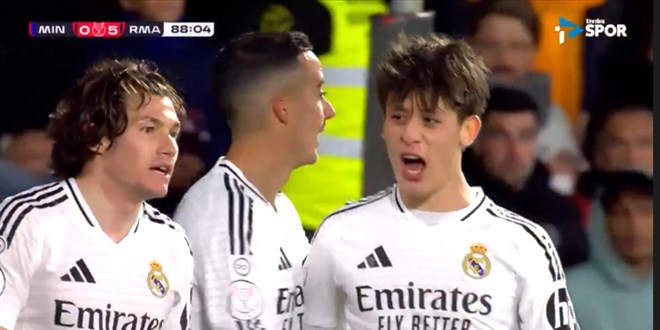 Real Madrid kupada co�tu: Arda G�ler 2 golle y�ld�zla�t�