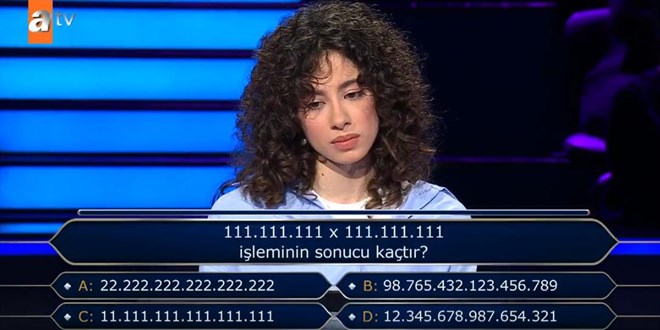 111.111.111 111 x 111.111.111 ileminin sonucu katr?