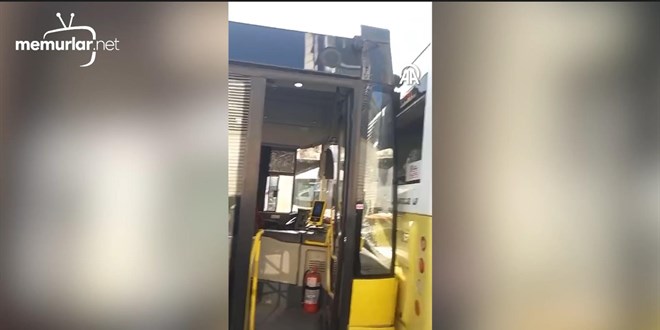 �sk�dar'da k�rm�z� ���kta duramayan �ETT otob�s�, ba�ka bir �ETT otob�s�ne �arpt�