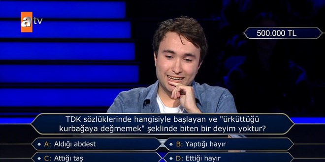TDK szlklerinde 'rktt kurbaaya dememek' eklinde biten bir deyim yoktur?