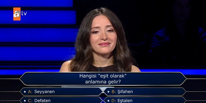 Hangisi 'eit olarak' anlamna gelir?