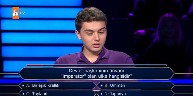 Devlet ba�kan�n�n �nvan� 'imparator' olan �lke hangisidir?