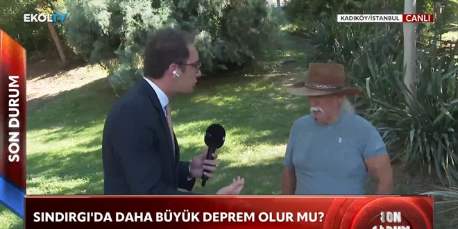 Prof. �ener ���mezsoy ile muhabir aras�nda tart��ma ��kt�