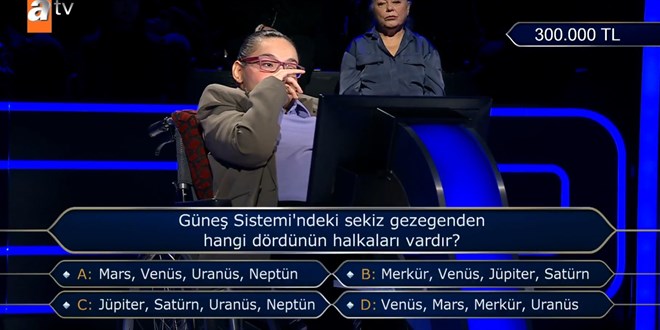 G�ne� Sistemi'ndeki sekiz gezegenden hangi d�rd�n�n halkalar� vard�r?