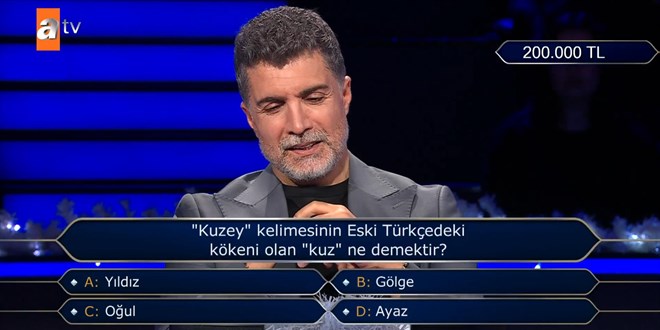'Kuzey' kelimesinin Eski T�rk�edeki k�keni olan 'kuz' ne demektir?