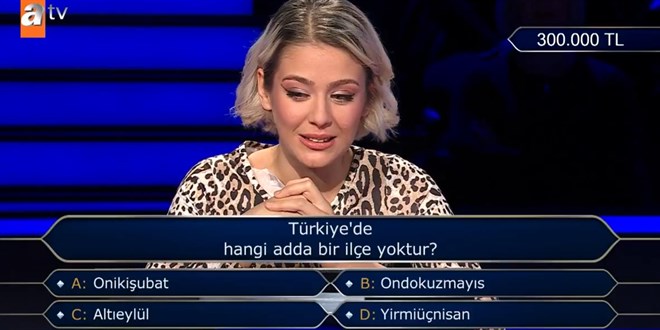 T�rkiye'de hangi adda bir il�e yoktur?