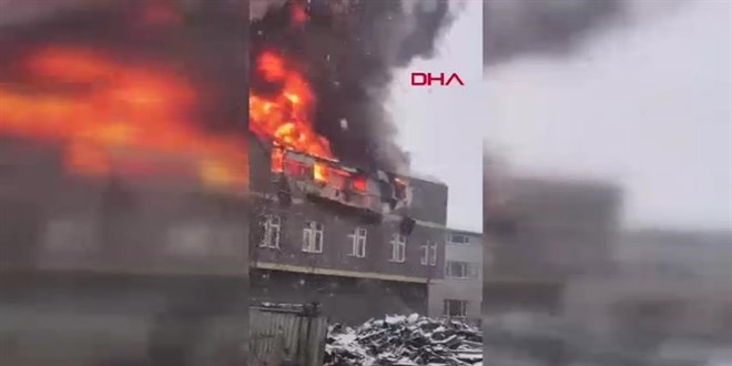 Tuzla'da �akmak �retim fabrikas�nda yang�n