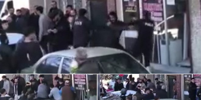Polislere sat�rla sald�rd�, 4'� polis 6 ki�iyi yaralad�