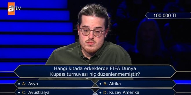 Hangi k�tada erkeklerde FIFA D�nya Kupas� turnuvas� hi� d�zenlenmemi�tir?