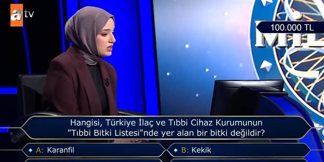 Hangisi, 'T�bbi Bitki Listesi'nde yer alan bir bitki de�ildir?