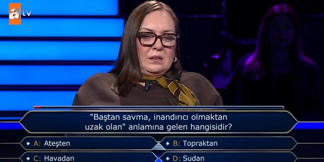 'Ba�tan savma, inand�r�c� olmaktan uzak olan' anlam�na gelen hangisidir?