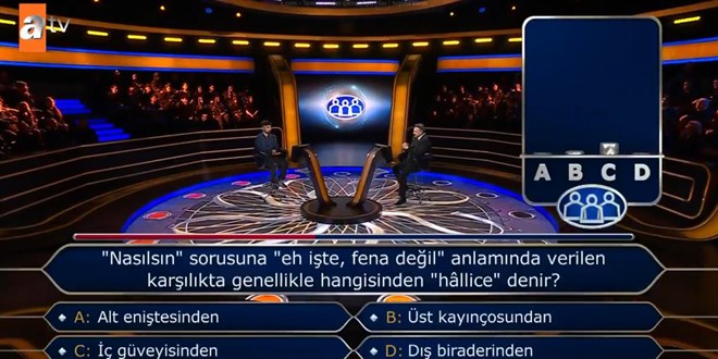 Nas�ls�n sorusuna 'eh i�te, fena de�il' anlam�nda olan hangisinden 'hallice' denir?