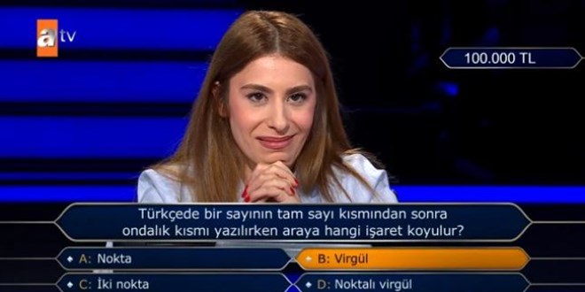 Milyoner'de edebiyat mezununu terleten dil bilgisi sorusu!