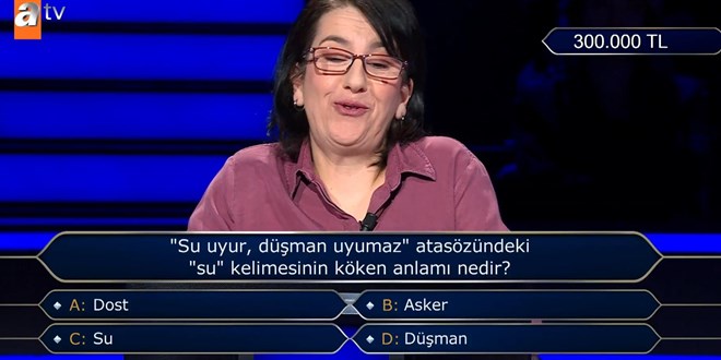 'Su uyur, d��man uyumaz' atas�z�ndeki "su' kelimesinin k�ken anlam� nedir?