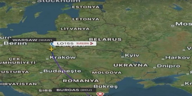 Pilot, u�ak ka��r�lma ikaz� yay�nlad�; T�rk Hava Sahas�'nda 2 adet F-16 sava� u�a�� e�lik etti