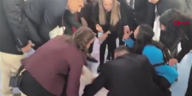 T�rende fenala�an ��renciye doktor olan milletvekili ile il ba�kan� m�dahale etti