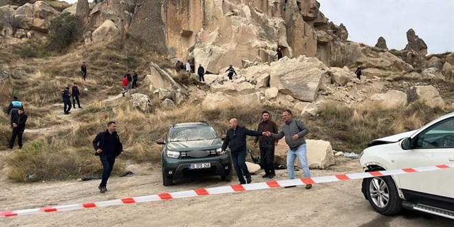 Kapadokya'da peribacas�n�n ��kme an� kamerada