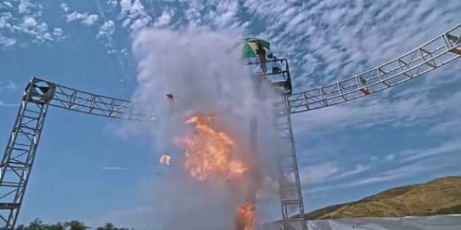 Topun a��r �ekimde patlama an�