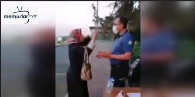 Maske uyar�s� sonras� polisi �ileden ��karan kad�n