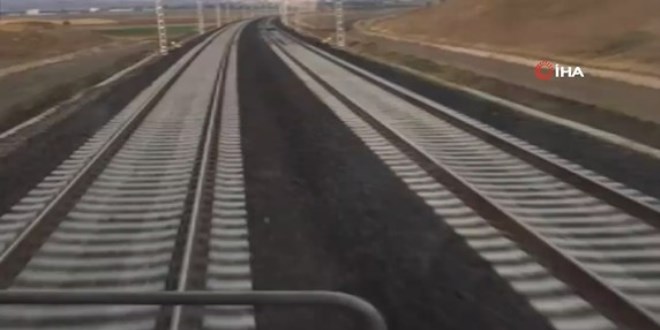 Y�ksek H�zl� Tren hatt�nda ray oturtmak i�in deneme s�r��� yap�ld�