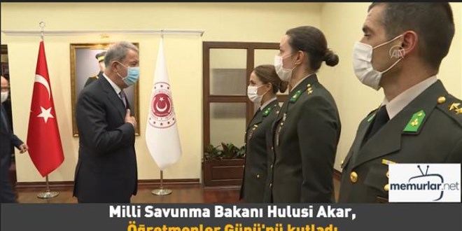 Bakan Akar, ��retmenler G�n�'n� kutlad�