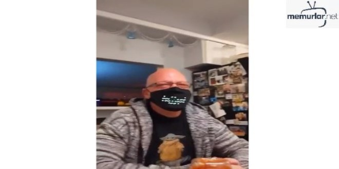 A��z hareketlerine g�re led ���klar�n �ekil ald��� ilgin� maske