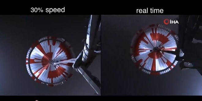 NASA, Perseverance'nin Mars'a ini� an�na ait g�r�nt�leri payla�t�