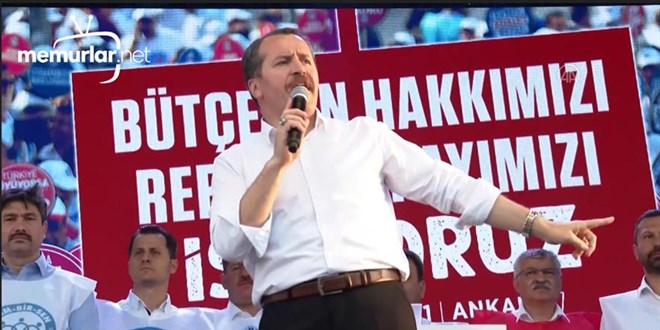 Memur-Sen Genel Ba�kan� Yal��n'dan h�k�mete toplu s�zle�me �a�r�s�: