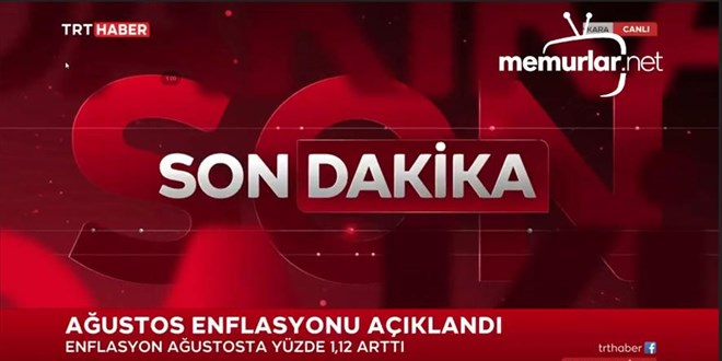 A�ustos ay� enflasyon rakamlar� a��kland�