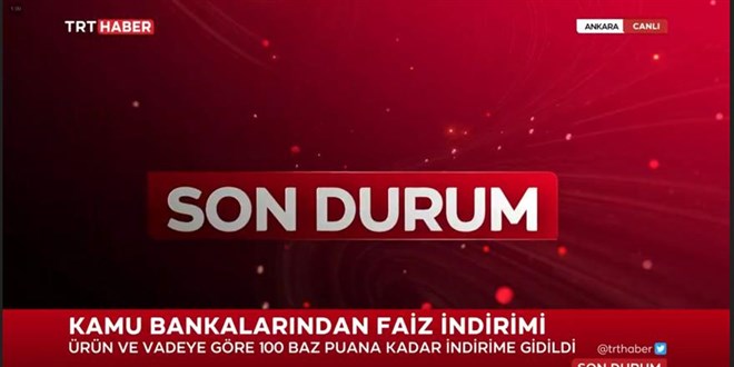 Kamu bankalar� faizi indirdi..