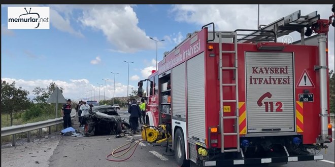 Kayseri'de kamyona �arpan otomobildeki 4 ki�i �ld�, 1 ki�i yaraland�