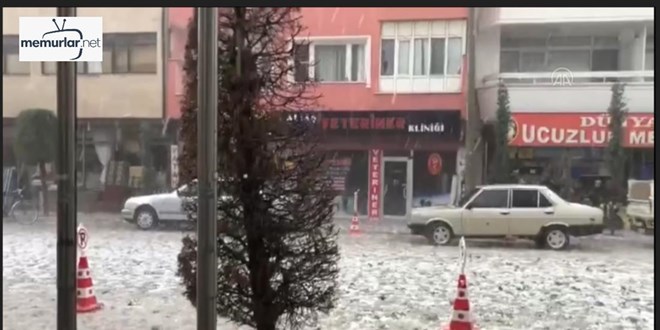 Konya'da dolu etkili oldu