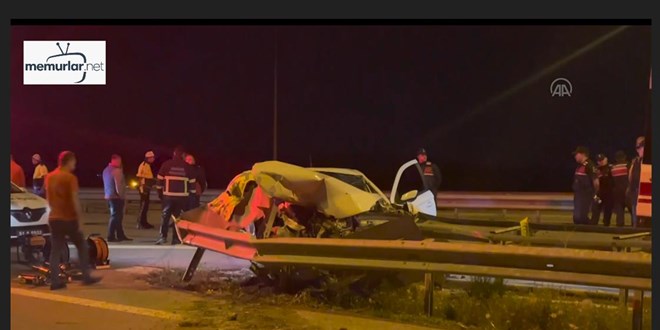 Ankara-Ni�de Otoyolu'nda bariyerlere �arpan otomobildeki 2 ki�i �ld�