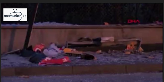 ANKARA'DA OTOMOB�L DURA�A �ARPTI: 1'� A�IR 6 YARALI