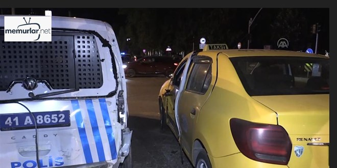 Polis arac�n�n kar��t��� kazada 2 polis memuru yaraland�