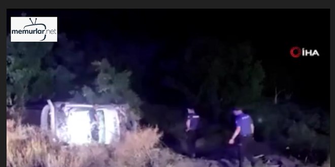 Polis arac� �arampole devrildi: 3 polis memuru yaraland�