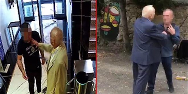 Fenerbah�e'nin eski ba�kanlar�ndan Tahsin Kaya, �al��anlar�n� tokatlad�