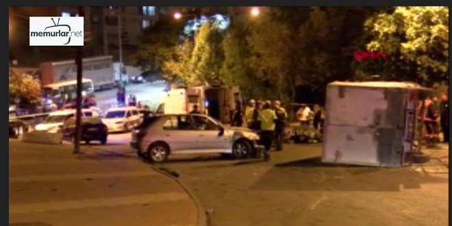 Ba�kentte devrilen kamyonetin s�r�c�s� �ld�