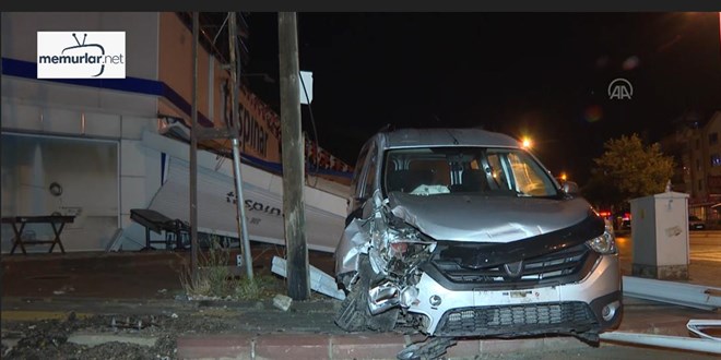 Kontrolden ��kan ara� ma�azaya girdi