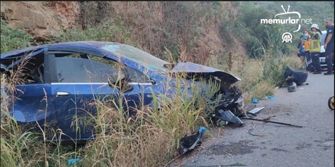 Bursa'da takla atan otomobildeki 2 ki�i �ld�